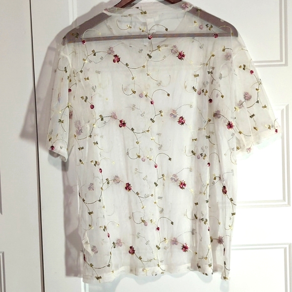 2/$30 Streetwear Society Sheer Floral Top - Picture 6 of 6
